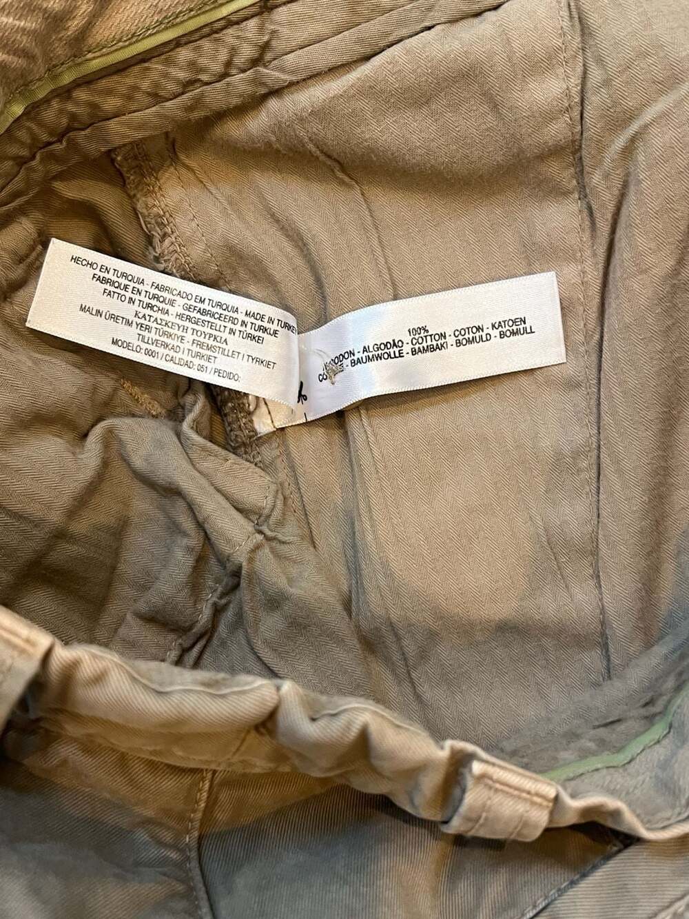 Massimo Dutti Men's Tan 100% Cotton Straight Leg Chino Pants Size 34 View 6